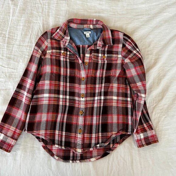 L.L. Bean Plaid Flannel Shirt/Shacket Size Small - Picture 4 of 5
